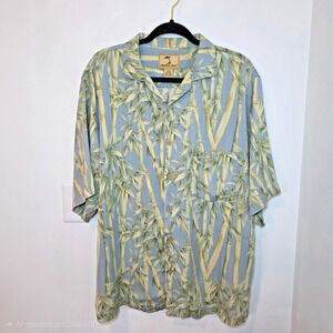 Jamaica Jaxx Men’s‎ 100% Silk Button Down Up Hawaiian Shirt Size M Vacation